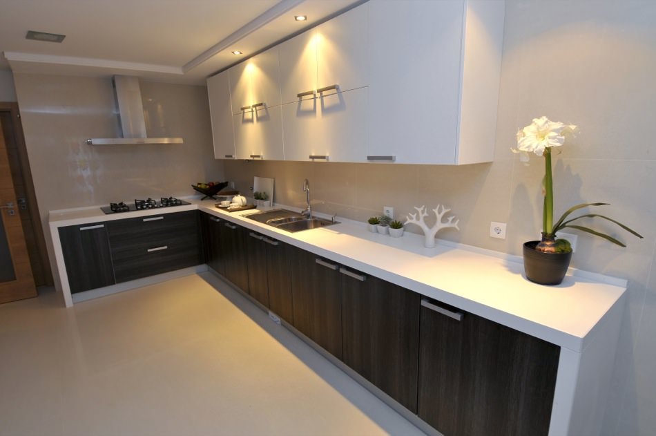 Anthracite Oak and High Gloss Lacquered RAL 9010 Pure White