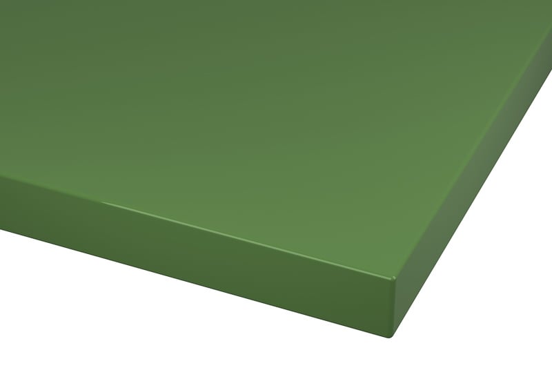 Lacquered RAL 6010 - Grass Green cabinet doors and wall panels ...