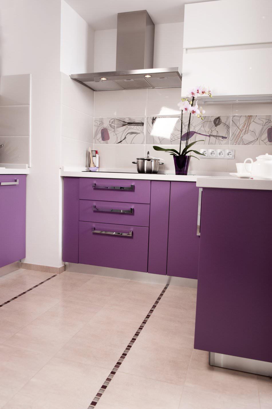 RAL 4008 Signal Violet Matte Kitchen Cabinets