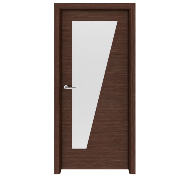 Walnut Seashore Glass Interior Door