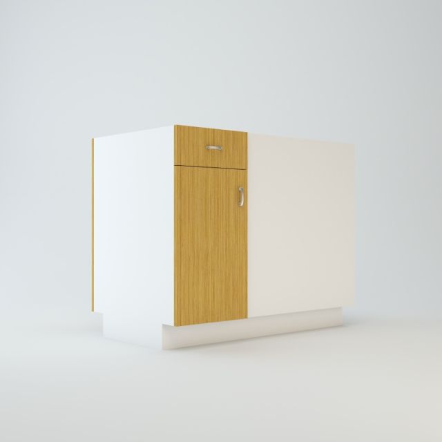 Base Pencil Drawer Cabinet 36 inch For Two Drawers, Side By Side