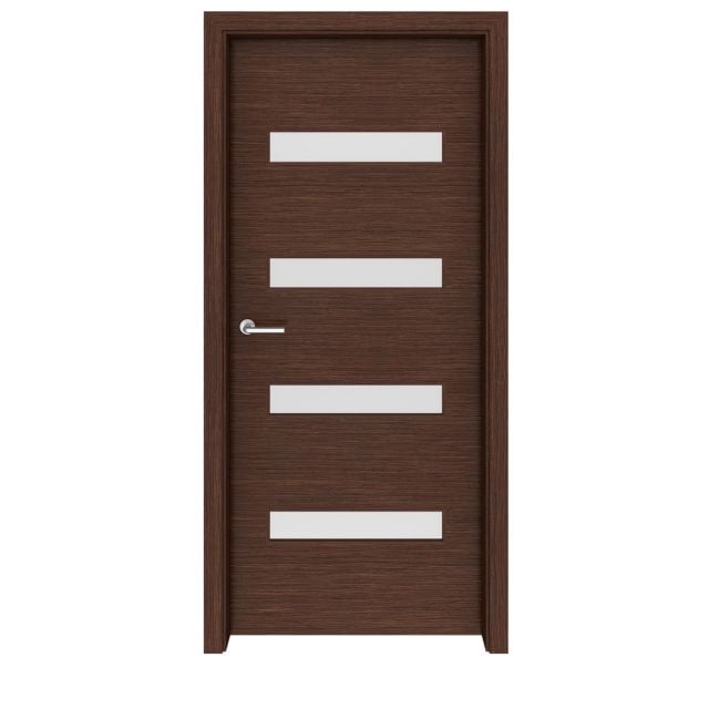 Walnut Aspen Glass Interior Door