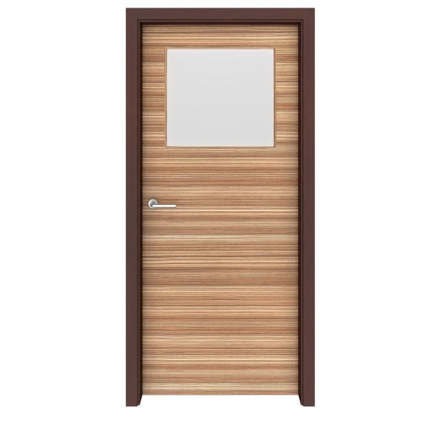 Zebrawood Seattle Glass Interior Door