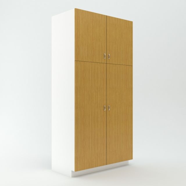 Tall Storage Shelving Cabinet 23 3/4 inch Deep 90 inch High 45 inch Wide For Four Doors