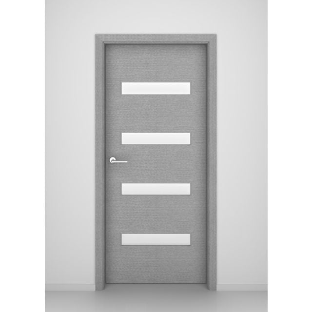 Grey Oak Aspen Glass Interior Door