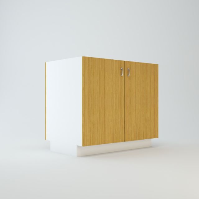 Base Peninsula Cabinet 27 inch For Two Drawers Side By Side, & Four Doors