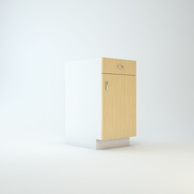 Frameless RTA 18 inch kitchen cabinet with drawer and door