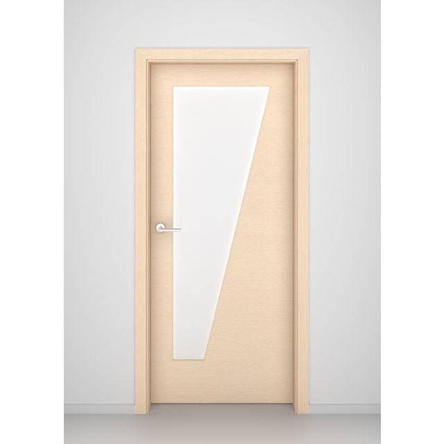 Bleached Oak Seashore Glass Interior Door