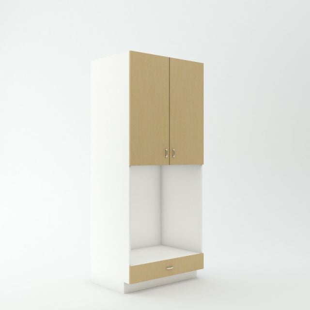 Tall Oven Cabinet 23 3/4 inch Deep 90 inch High 27 inch Wide For A Single Oven & One Drawer & Two Doors