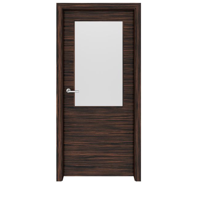 Ebony Macassar Charlotte Glass Interior Door