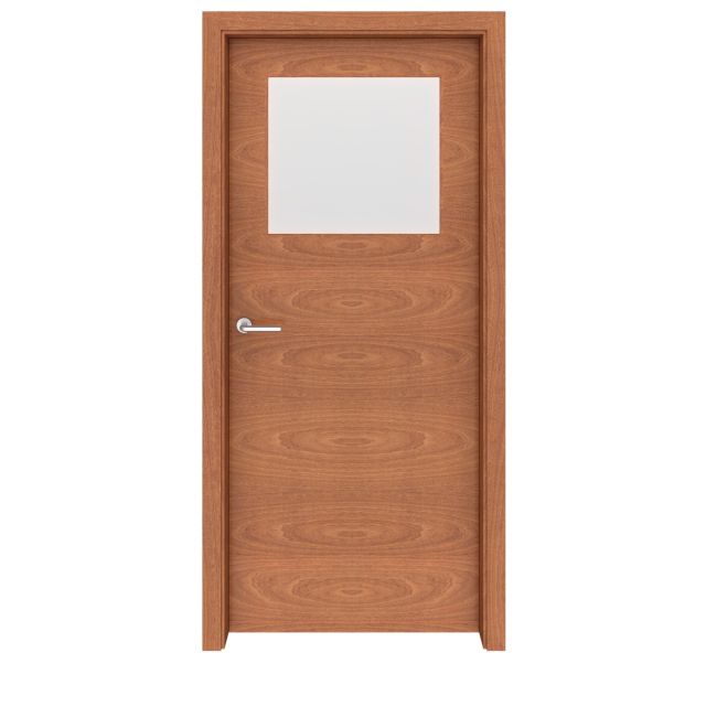 Mahogany Seattle Glass Interior Door