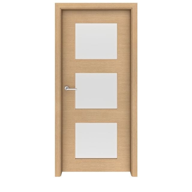 Light Oak Newport Glass Interior Door