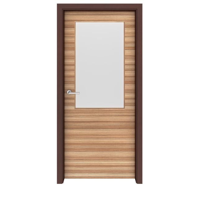 Zebrawood Charlotte Glass Interior Door