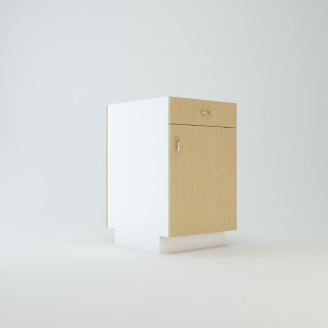 Base Peninsula Cabinet 42 inch For Two Drawers Side By Side, & Four Doors