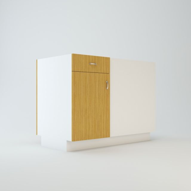 Base Pencil Drawer Cabinet 39 inch For Two Drawers, Side By Side