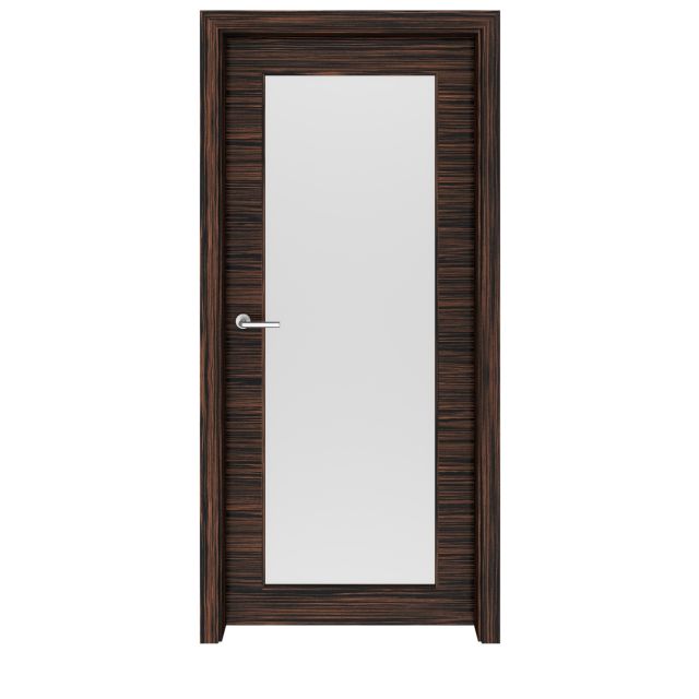 Ebony Macassar Ontario Glass Interior Door