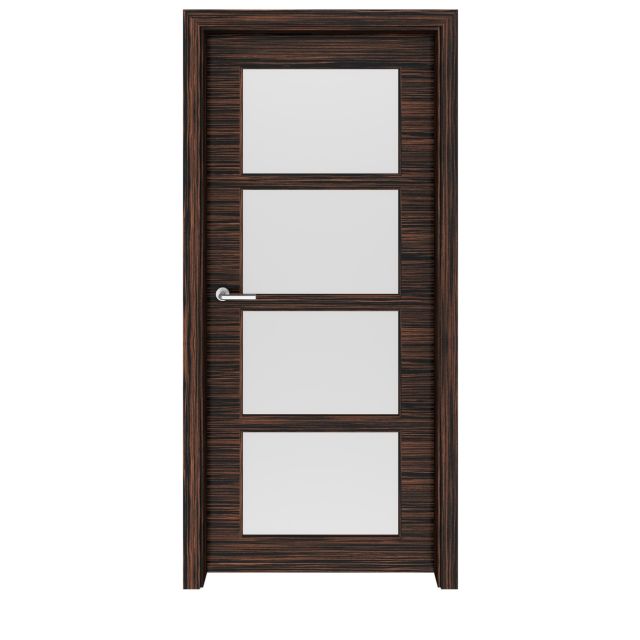 Ebony Macassar Denver Glass Interior Door