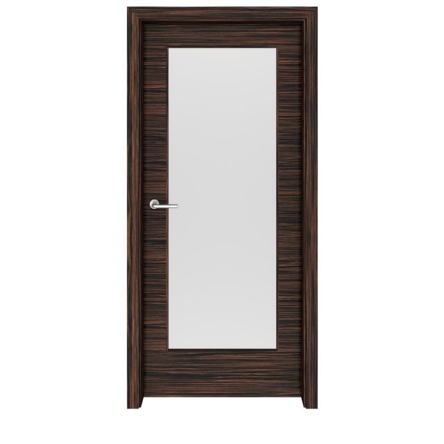Ebony Macassar Madison Glass Interior Door