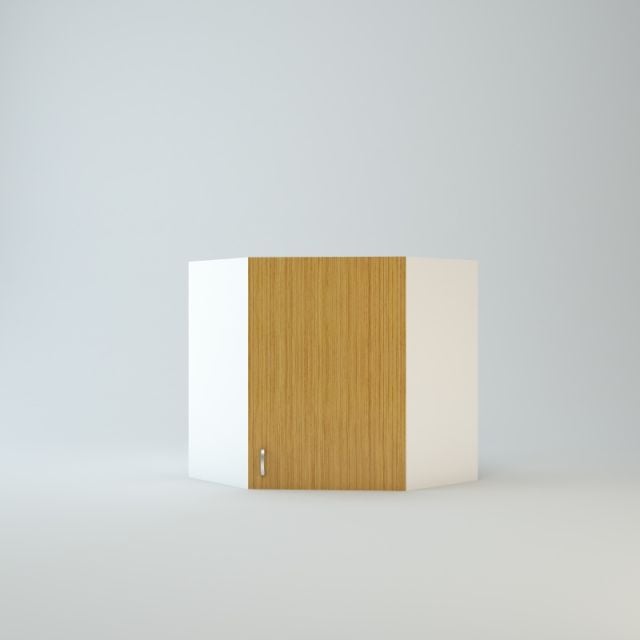 Wall Diagonal Corner Cabinet 27 inch High 24 inch Wide For One Door