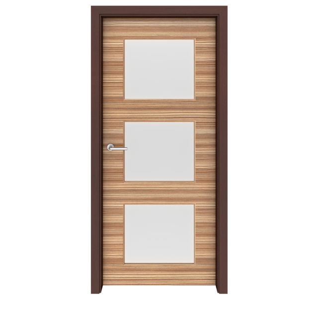 Zebrawood Newport Glass Interior Door