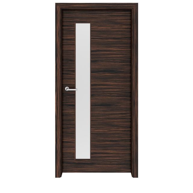 Ebony Macassar Carmel Glass Interior Door
