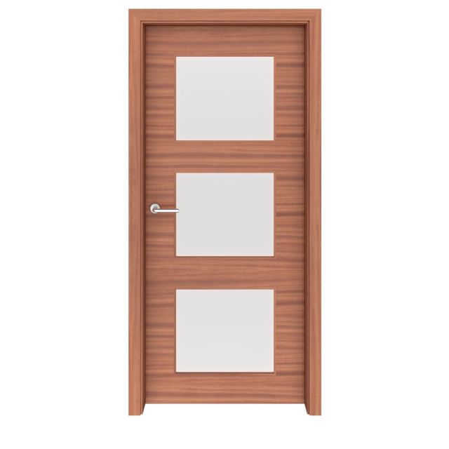 Sapele Mahogany Newport Glass Interior Door