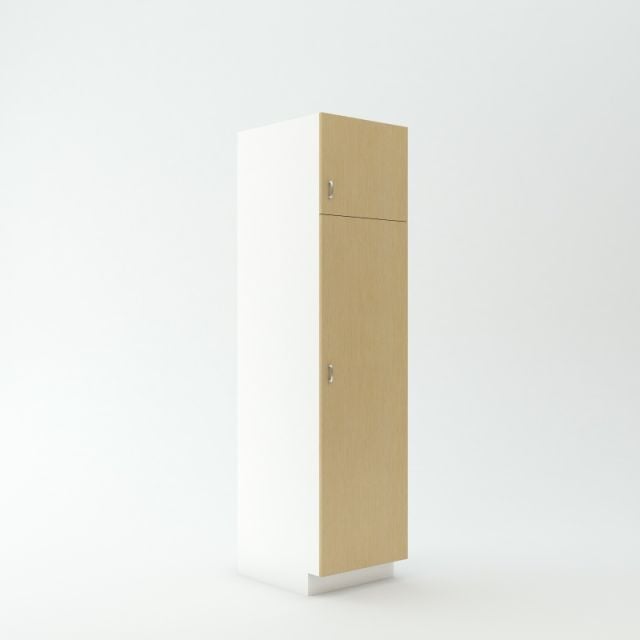 Tall Narrow Pantry Cabinet 23 3/4 inch Deep 84 inch High 21 inch Wide For Two Full Height Doors