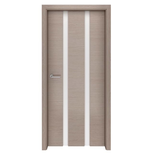 Antique Grey Oak Parallels Glass Interior Door