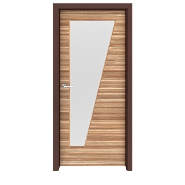 Zebrawood Seashore Glass Interior Door