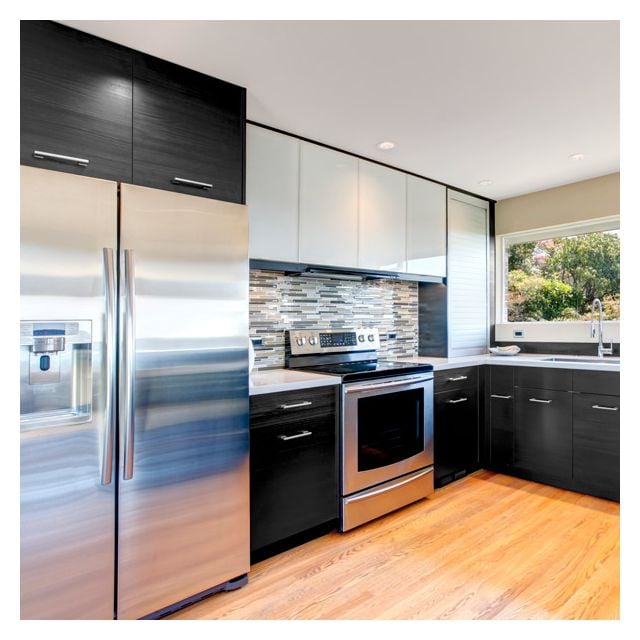 Black Wood Deep Grain Cabinet Doors