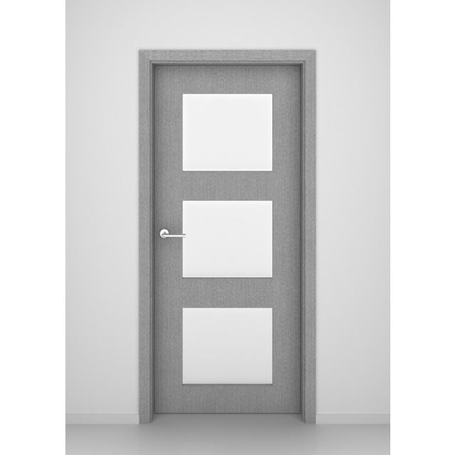 Grey Oak Newport Glass Interior Door