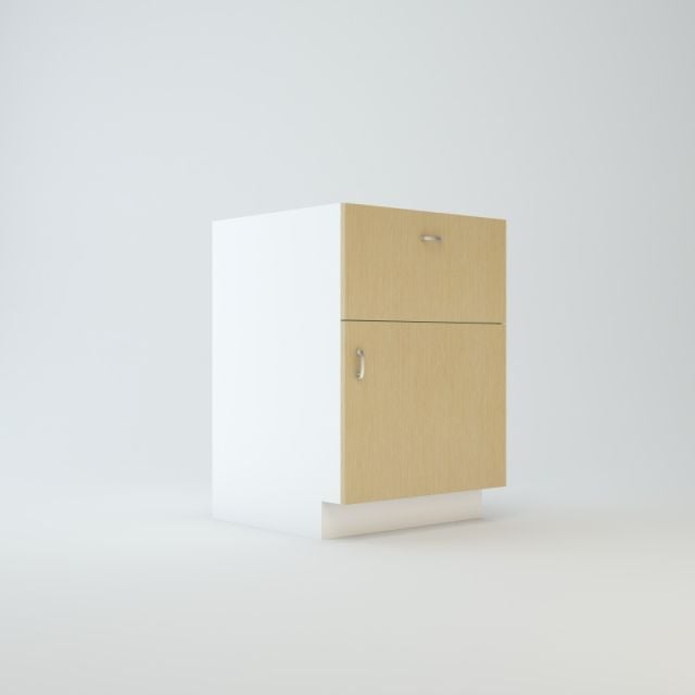 Base Cabinet 27 inch For 2 Drawers Side By Side And 3 Drawers Stacked Below