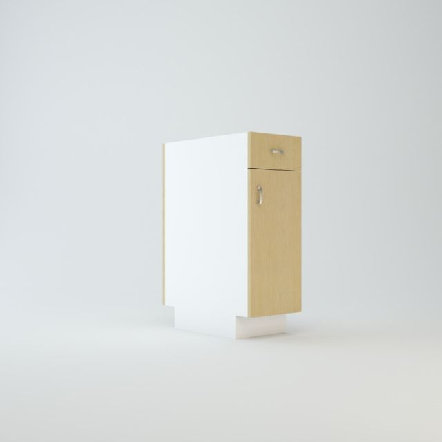 Base Peninsula Cabinet 33 inch For Two Drawers Side By Side, & Four Doors