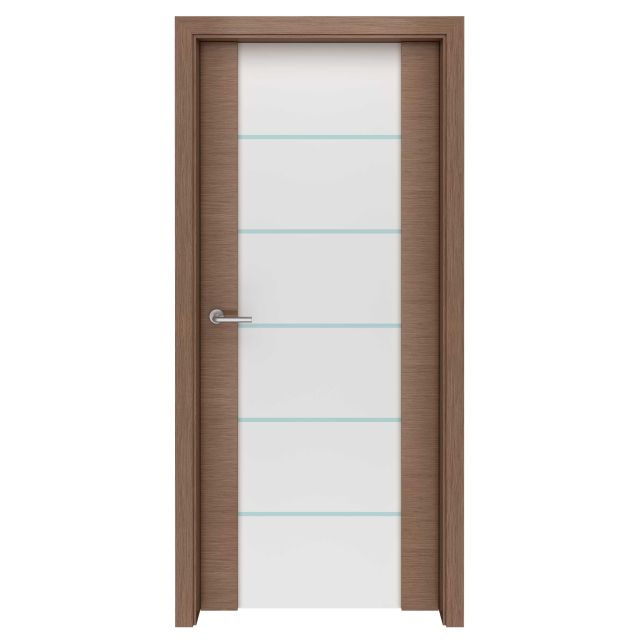 Canaletto Walnut Rift Cut Spindrift Glass Interior Door