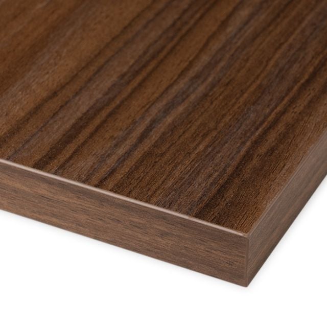 Decorative walnut HPL surface for modern interiors