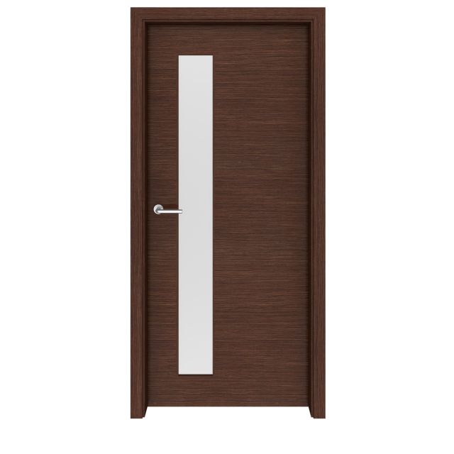 Walnut Carmel Glass Interior Door