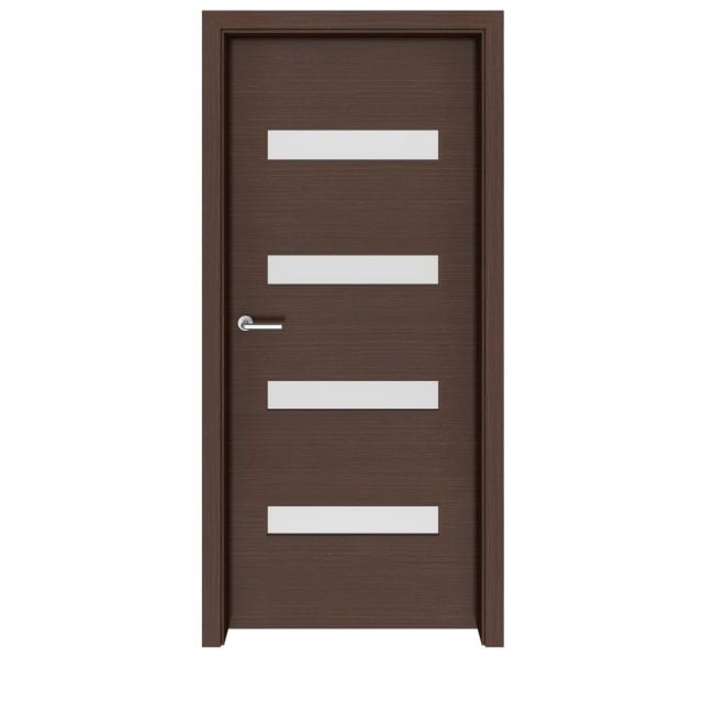 Dark Oak Aspen Glass Interior Door