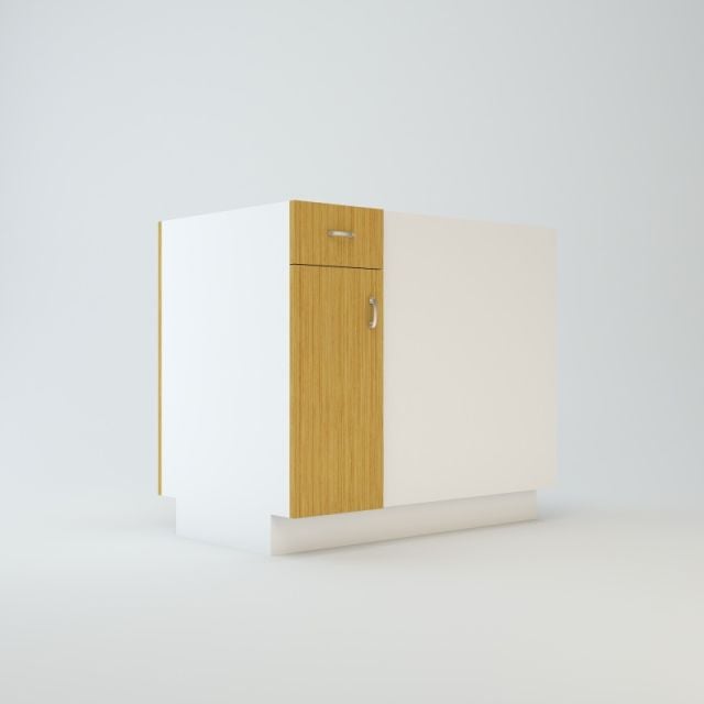 Base Pencil Drawer Cabinet 33 inch For Two Drawers, Side By Side