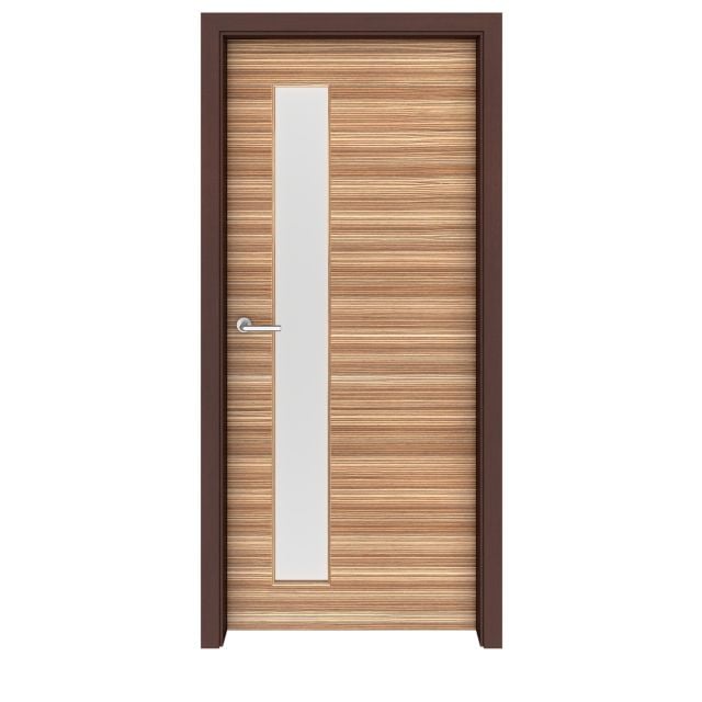 Zebrawood Carmel Glass Interior Door