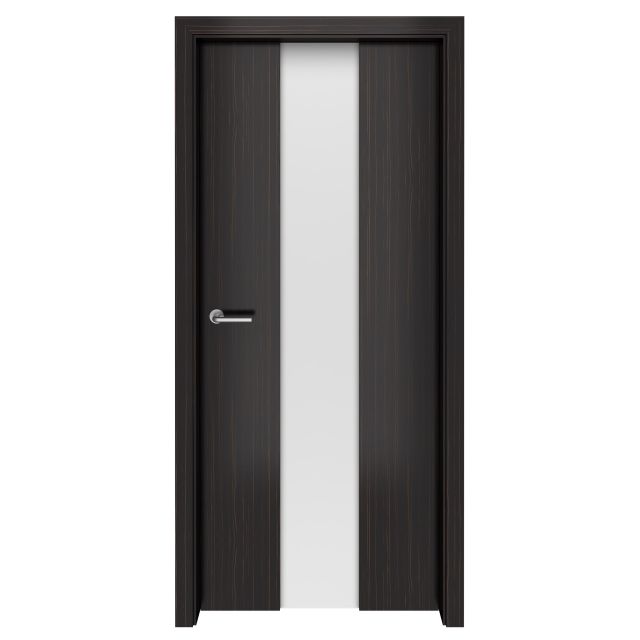 Dark Ebony Macassar Meridian Glass Interior Door