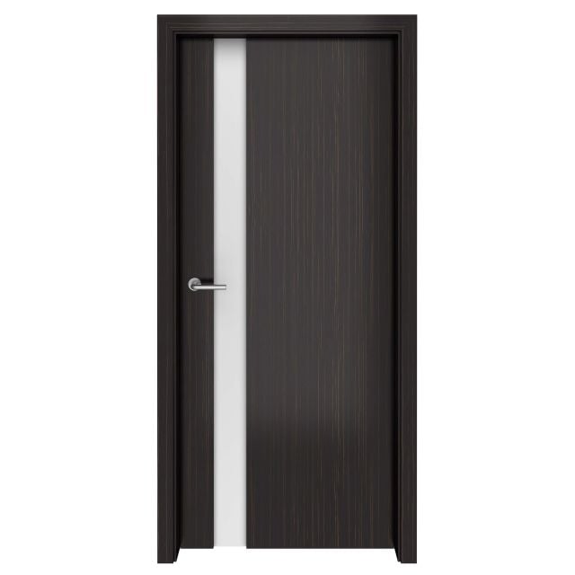 Dark Ebony Macassar Sirocco Glass Interior Door