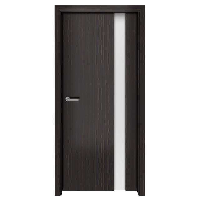 Dark Ebony Macassar Zephyr Glass Interior Door