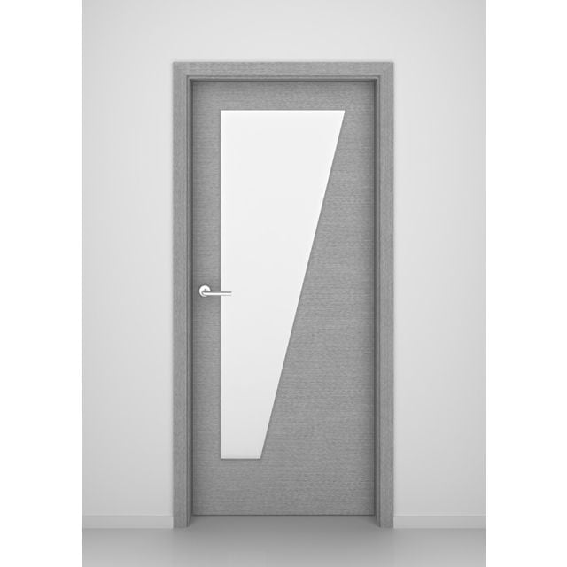 Grey Oak Seashore Glass Interior Door
