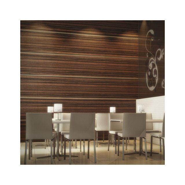 Ebony Macassar Wood Veneer Wall Panels