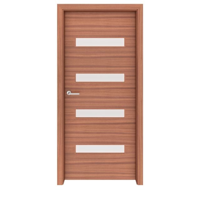 Sapele Mahogany Aspen Glass Interior Door