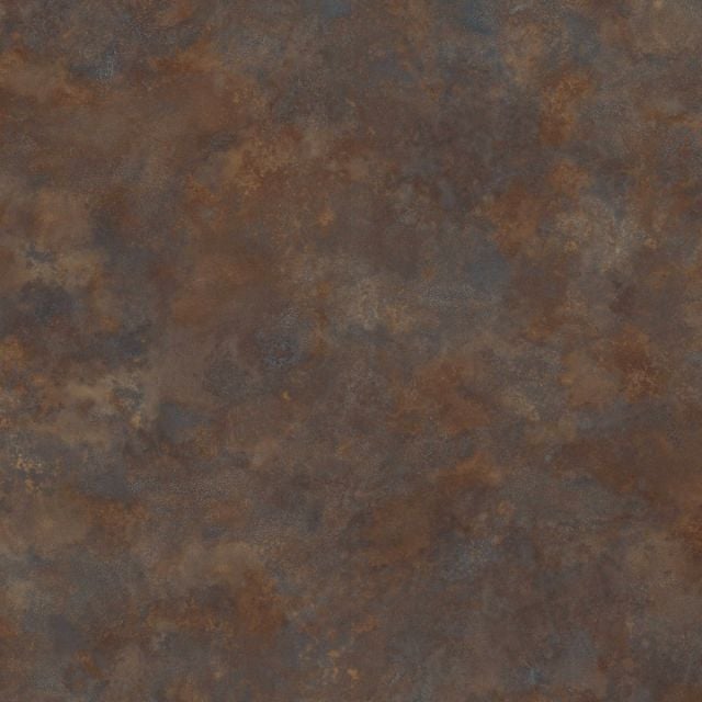 Rust textured wall panel with stucco finish showing oxidized copper and dark charcoal tones
