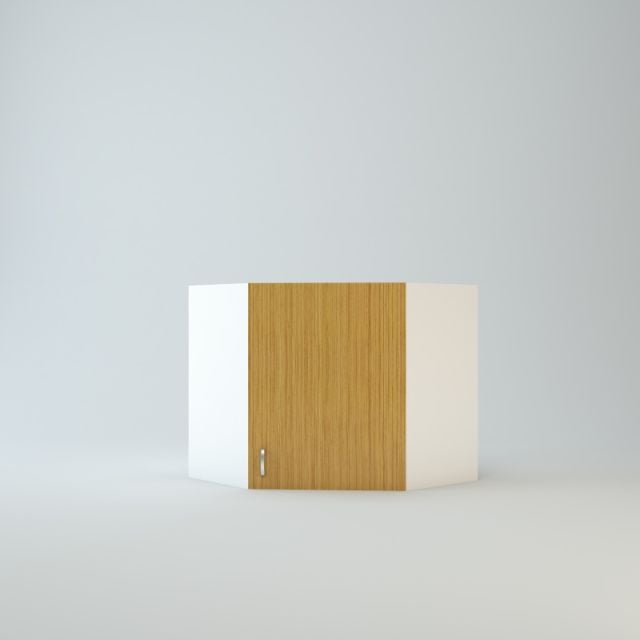 Wall Diagonal Corner Cabinet 24 inch High 24 inch Wide For One Door