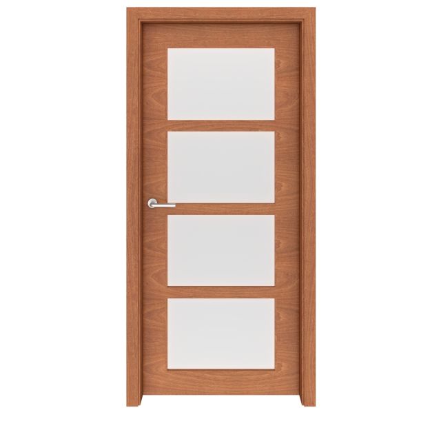Mahogany Denver Glass Interior Door
