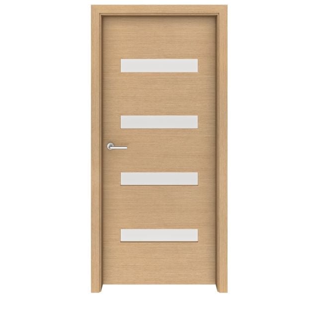 Light Oak Aspen Glass Interior Door
