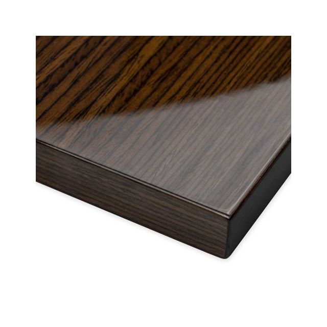 High Gloss Dark Oak Veneer Wall Panel
